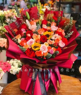 【吉星高照】红色系高端大气上档次海派花束