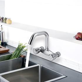菜盆龙头 双把厨房龙头 360°旋转 冷热两用  WL-7052