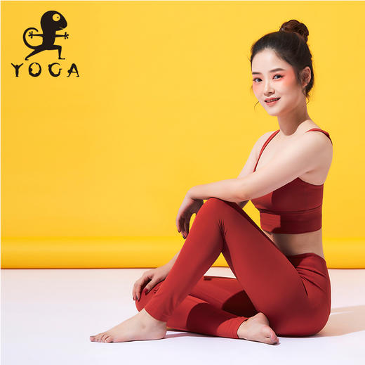 壁虎瑜伽【赫本】夏季新款裸感瑜伽两件套（有胸垫） 商品图5