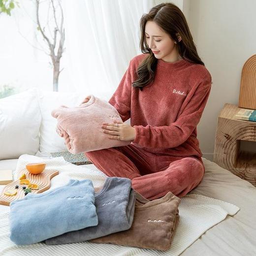 秋冬加绒加厚可爱法兰绒暖暖家居服套装 ZQ3028-208 商品图1