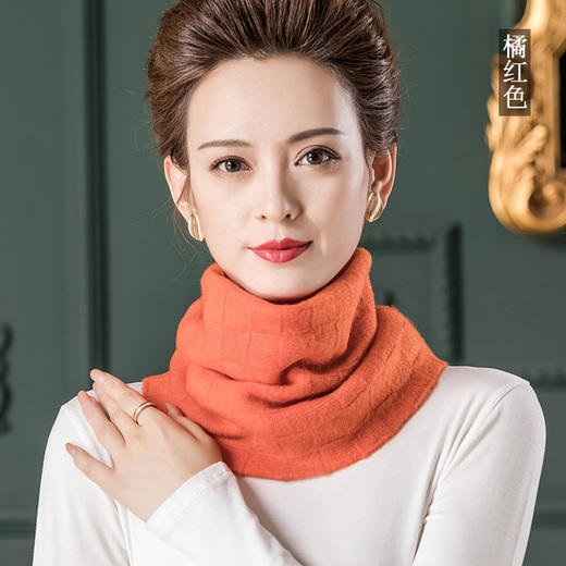WW  1063纯色优雅羊毛脖套保暖围脖秋冬防寒围巾 商品图6