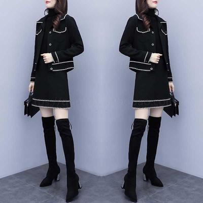 P-2356 2020新款春秋小香风两件套装裙子洋气质网红时尚矮个子韩版西装潮 商品图2