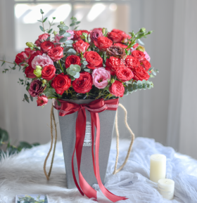 《狮子座》- 鲜花爆米花桶