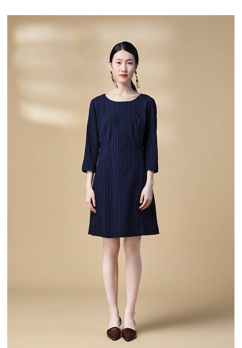 菲姿feizi肌理感直身连衣裙0f4a7