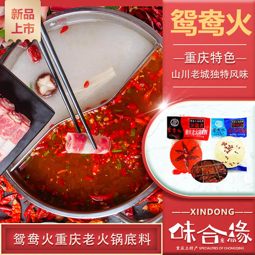 重庆特产【鸳鸯火火锅底料595g】麻辣鲜香串串调料特产 商品图0