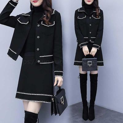 P-2356 2020新款春秋小香风两件套装裙子洋气质网红时尚矮个子韩版西装潮 商品图0