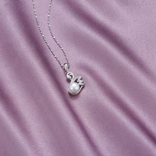 天鹅之意-S925银珍珠吊坠【PM1599-XF】(不含链）2010 商品图2