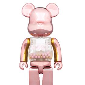 Bearbrick电镀粉金千秋400%