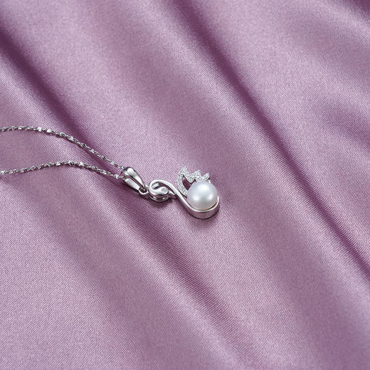 天鹅之意-S925银珍珠吊坠【PM1599-XF】(不含链）2010 商品图3