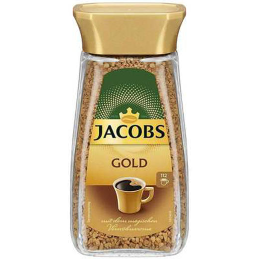 德国jacobs雅各布斯中焙金皇冠温速溶咖啡200g