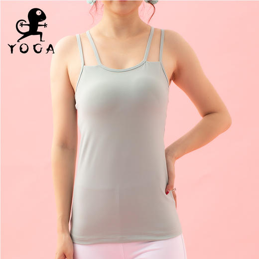 壁虎瑜伽 【薄荷糖】细带美背瑜伽背心（有胸垫）清仓不退不换 商品图5