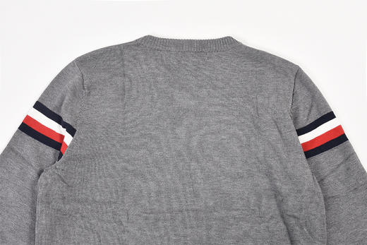 彩条字母 圆领套头针织衫毛衣 T-918 商品图10