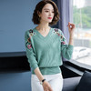 LM-20019外穿毛衣宽松短款女装秋冬2020年新款洋气绣花针织打底衫 商品缩略图0