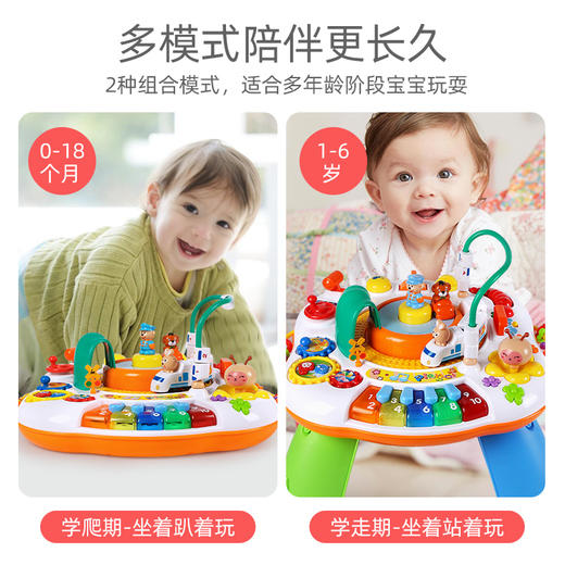 【中英双语，益智启蒙】谷雨学习桌儿童多功能早教机音乐游戏桌婴儿玩具台男女孩幼儿宝宝玩具桌 商品图1