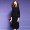 FMY-FX9DL28741气质连衣裙女2020秋冬名媛时尚简约修身中长款鱼尾裙 商品缩略图0
