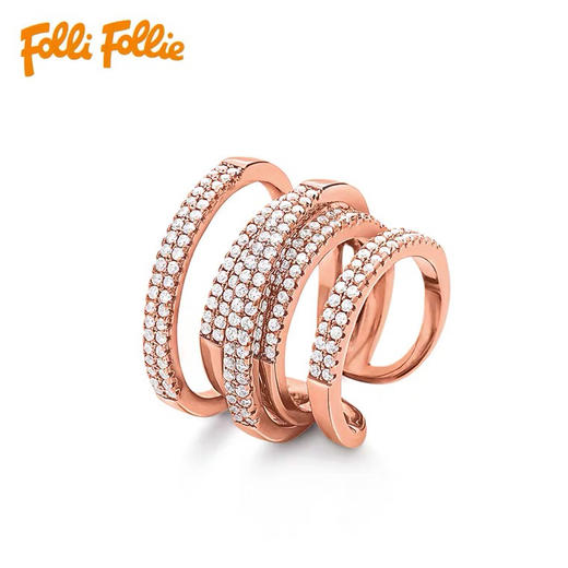 芙丽芙丽follifollie时尚潮流女士戒指s925银戒指套装