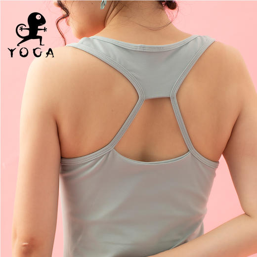 壁虎瑜伽 【薄荷糖】细带美背瑜伽背心（有胸垫）清仓不退不换 商品图3