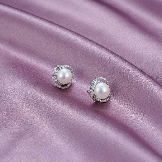 环环相扣-S925银珍珠耳钉【EM1126-XF】2010 商品图1