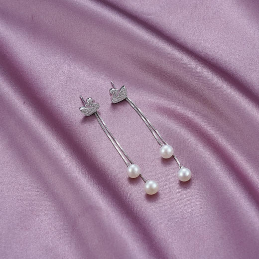 天鹅之晓-S925银珍珠耳钉【EM2032-XF】2010 商品图2