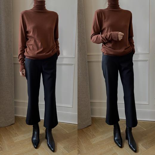 HIDEMI 秋冬叠穿基础必入/美利奴羊毛薄款高领毛衣 商品图10