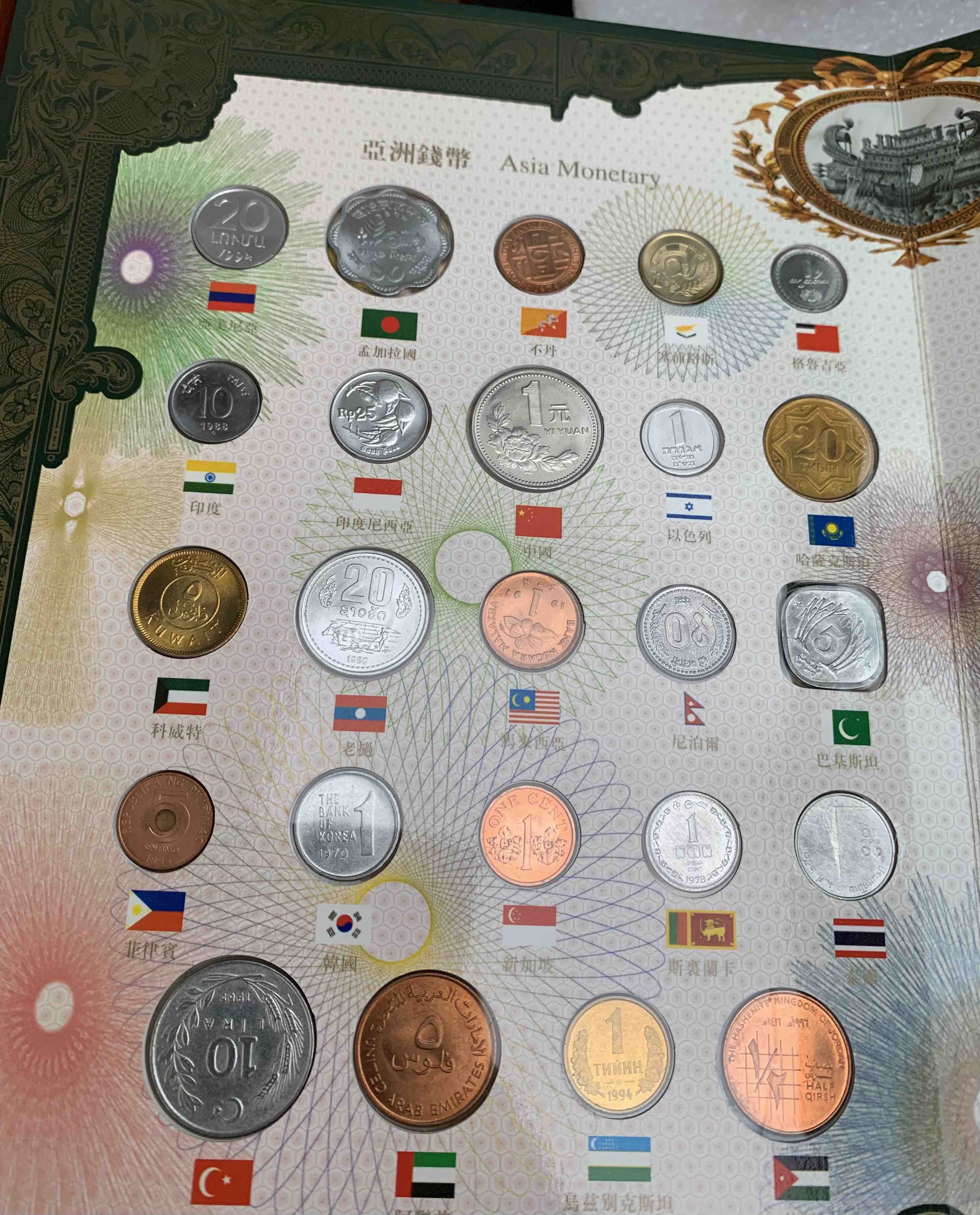 世界百国硬币收藏册一册