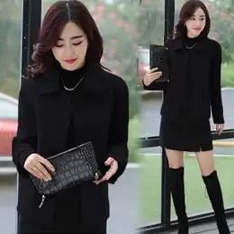 YR-短款毛呢外套女2020秋新款韩版时尚百搭休闲小个子显瘦毛呢上衣潮 商品图4