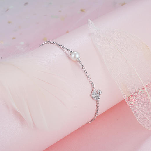 天鹅之舞-S925银珍珠手链【LM0092-XF】2010 商品图2