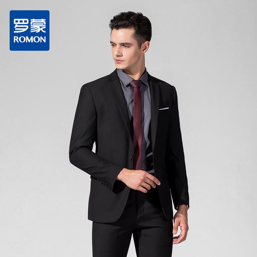 罗蒙西服套装男士正装商务西装新品新郎结婚礼服OL职业套装 商品图3