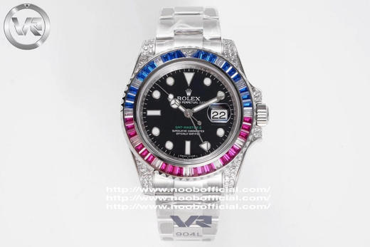 VR超级新品 GMT格林尼治II奢华的另一个新高度 完美复刻还原劳力 士格林尼治型II的密镶钻款——116759系列 商品图0