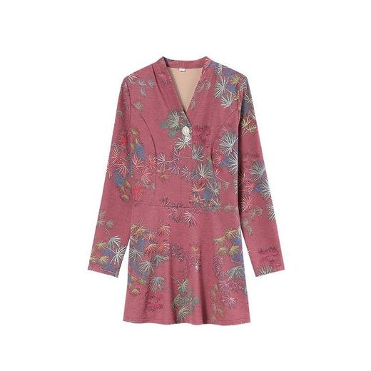 MM-BH26140中老年女装春秋新品T恤洋气中年妈妈宽松大码打底衫韩版显瘦上衣 商品图4