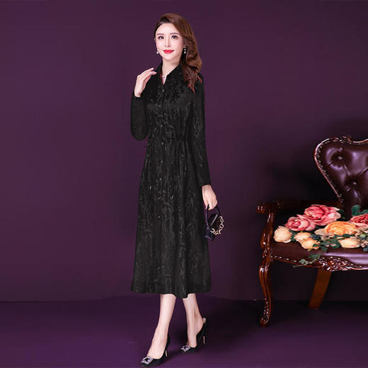 YMR-8373新款秋装收腰时尚中长款外套 商品图0