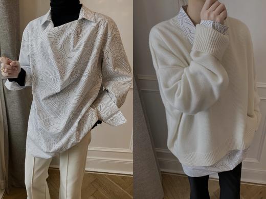 HIDEMI 心房客/“我们做印花”线型设计感微荡领多穿衬衫 商品图5