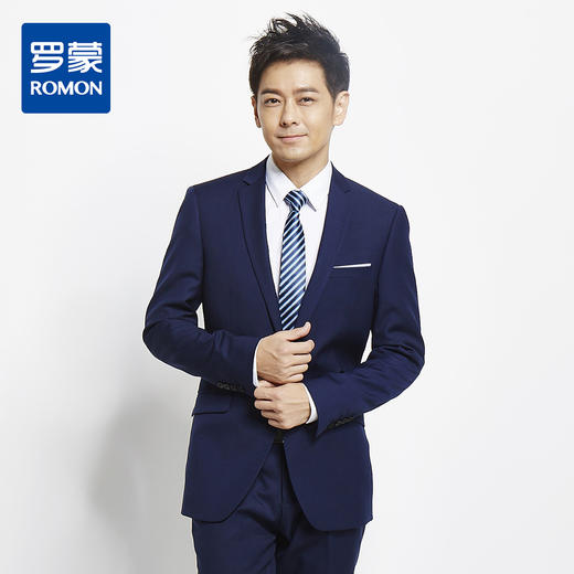 罗蒙西服套装男士正装商务西装新品新郎结婚礼服OL职业套装 商品图1