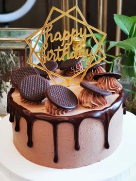 【甜久荟 浓情巧克力】 没人不爱巧克力系列 浓情巧克力鲜奶蛋糕 纯动物脂奶油 不添加防腐剂稳定剂 低糖健康 手工现做