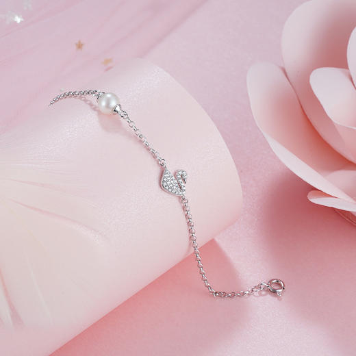 天鹅之舞-S925银珍珠手链【LM0092-XF】2010 商品图1