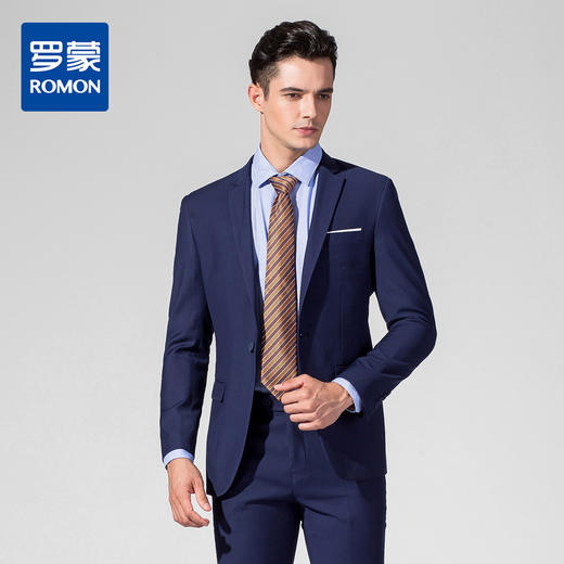 罗蒙西服套装男士正装商务西装新品新郎结婚礼服OL职业套装 商品图0