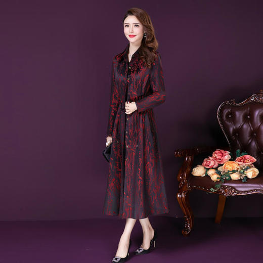 YMR-8373新款秋装收腰时尚中长款外套 商品图1