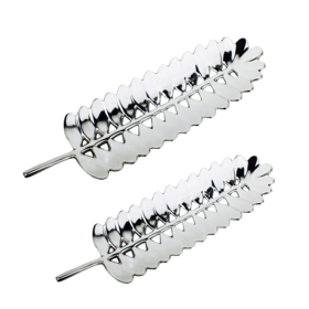 NS家居nsfurniture进口装饰长树叶金属托盘NSDE-D42090005/06