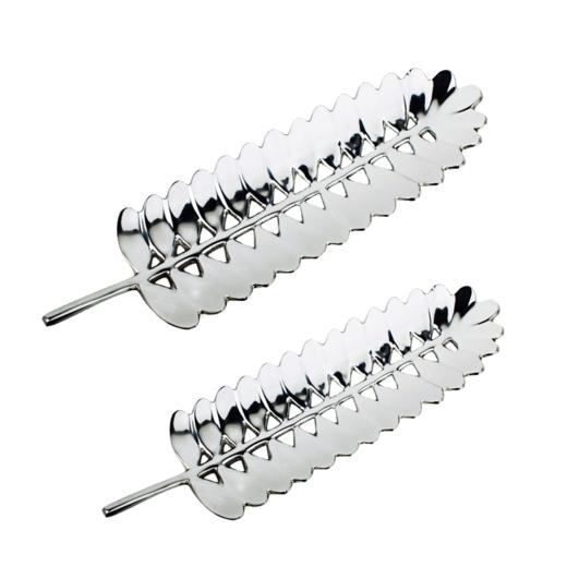 NS家居nsfurniture进口装饰长树叶金属托盘NSDE-D42090005/06 商品图0