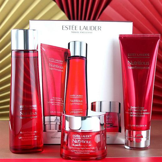 雅诗兰黛红石榴套装 鲜活抗皱三3件套装洁面 爽肤水 晚霜补水保湿