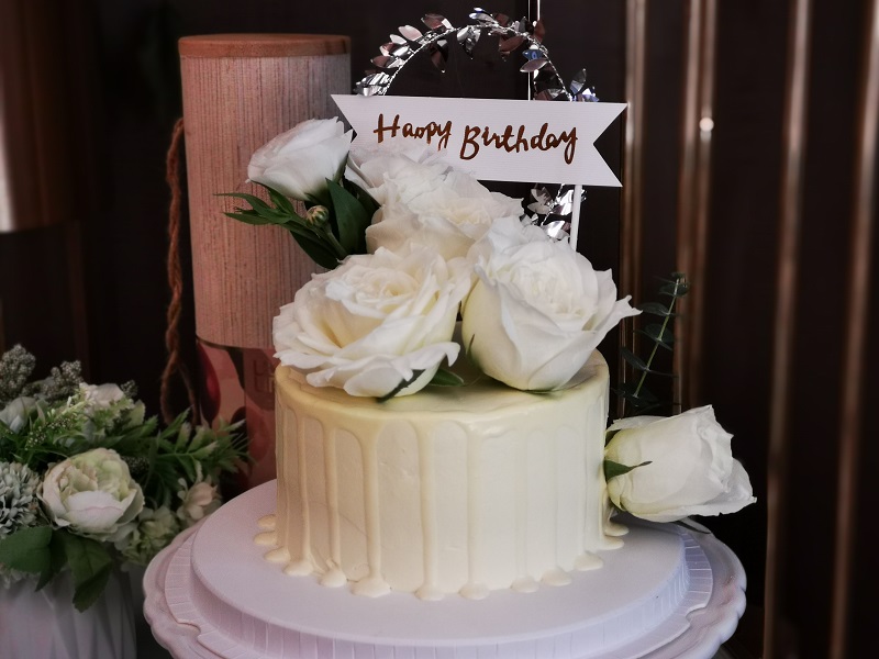 【甜久荟】纯洁-鲜花蛋糕-白色系