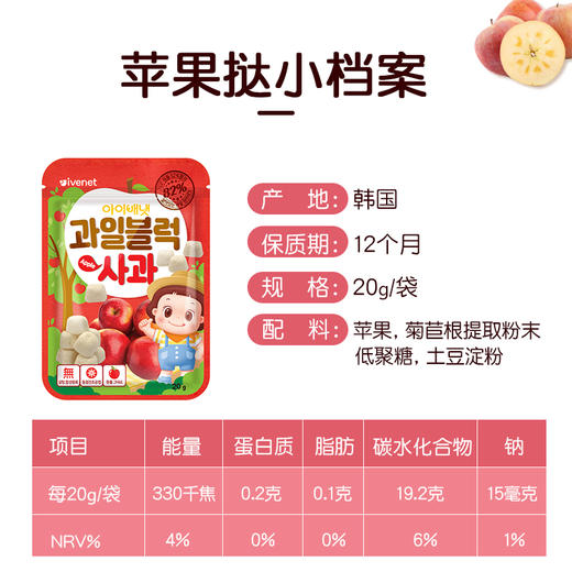 艾唯倪水果挞 苹果挞 梨挞 20g袋 商品图2