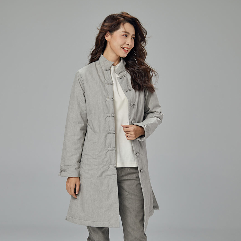 敦煌有机彩棉 素道女士纯棉加厚棉服新款复古秋冬保暖棉袄