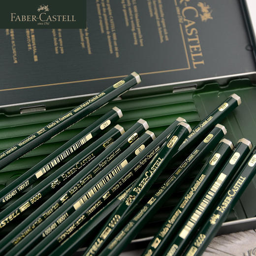 德国辉柏嘉 绿系列 “Castell 9000” 素描铅笔铁盒套装 商品图10