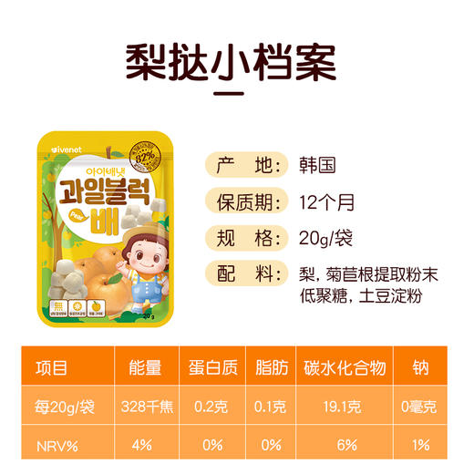 艾唯倪水果挞 苹果挞 梨挞 20g袋 商品图1