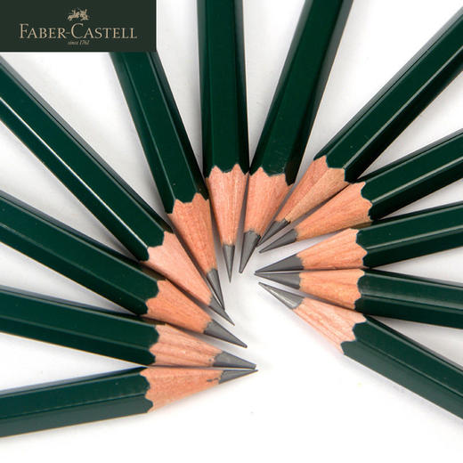 德国辉柏嘉 绿系列 "castell 9000" 粗杆绘图素描铅笔 单支/5支装