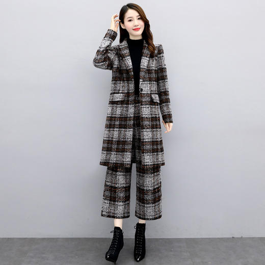 HR  WL37319新款时尚毛呢两件套 商品图0