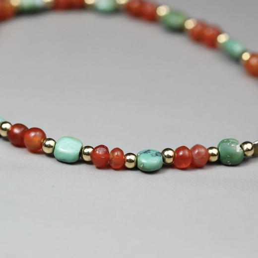 春秋绿松石龟背+西亚高古红玛瑙手串 商品图3