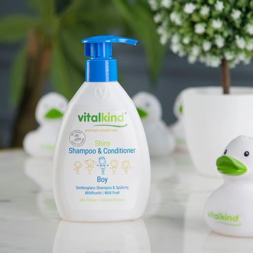 薇塔坎德vitalkind德国儿童洗发水男宝宝洗发护发二合一果香200ml 商品图1