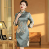 AYK-QF-200821时尚修身提花梅竹旗袍连衣裙 商品缩略图1